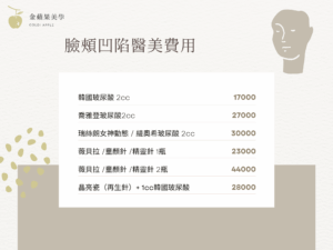 臉頰凹陷醫美費用 1 金蘋果美學診所｜歐家宏醫師