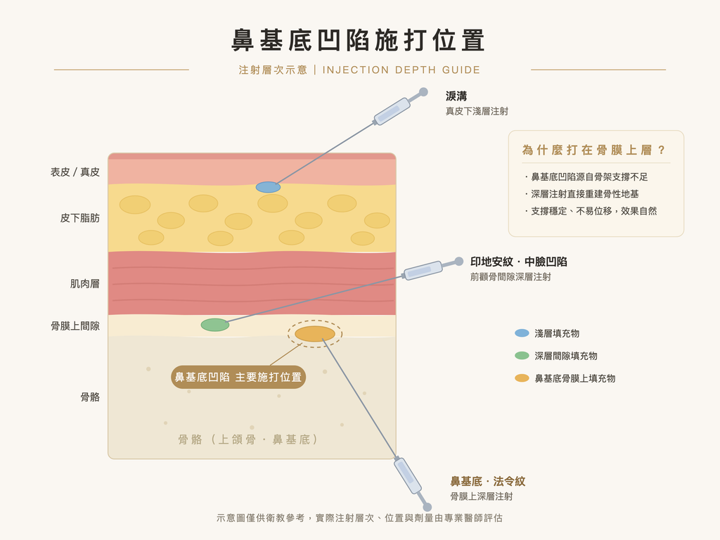 鼻基底凹陷施打位置