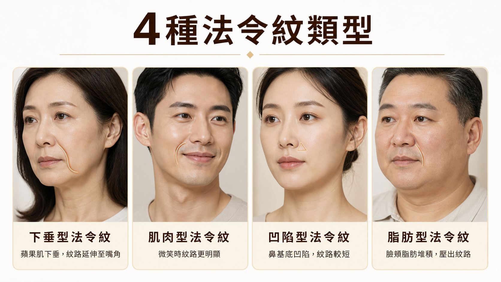 法令紋是什麼?4種法令紋類型,如何消除才不會白花冤枉錢?