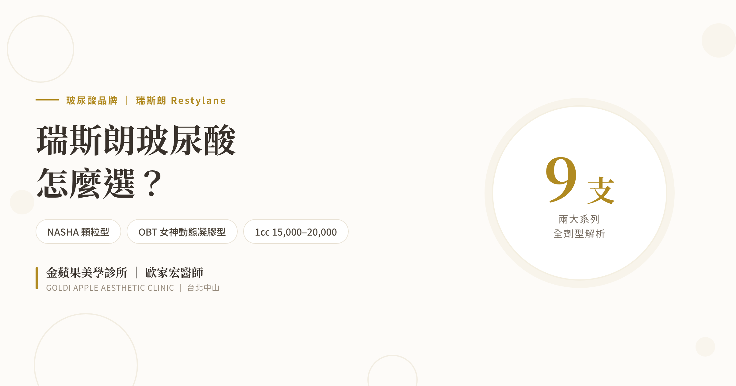 瑞斯朗玻尿酸怎麼選？NASHA 顆粒型與女神動態 OBT 全劑型解析